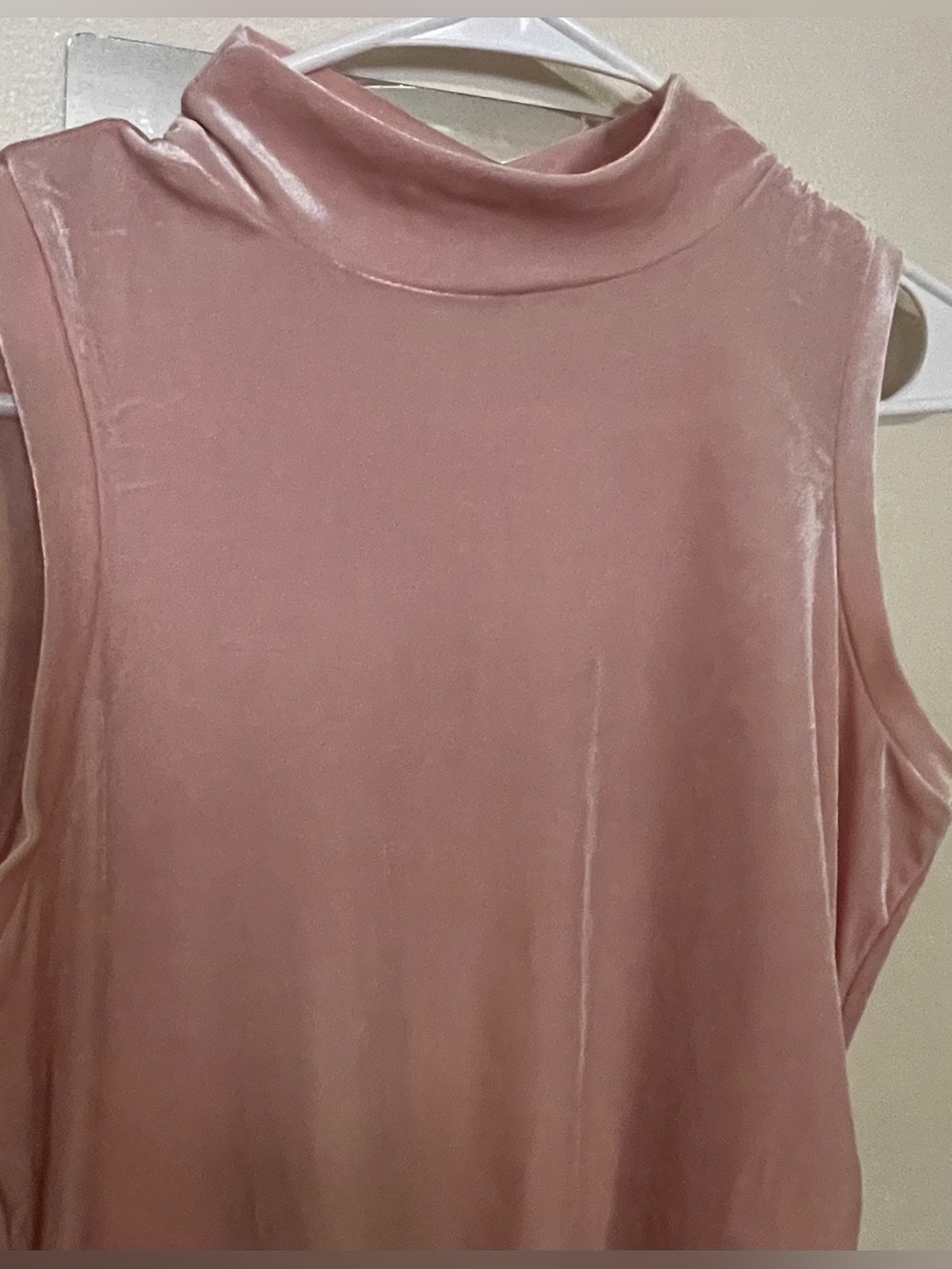Love, Fire Blush Pink Velvet Womens Dress/Like New/Sleeveless/Ruching/Size M